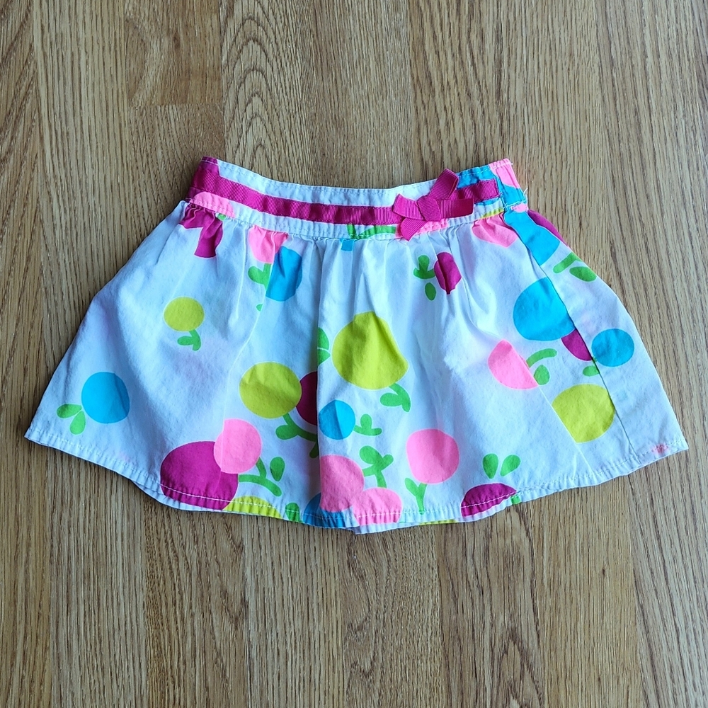 Carter's White and Bright Flowered Skirt